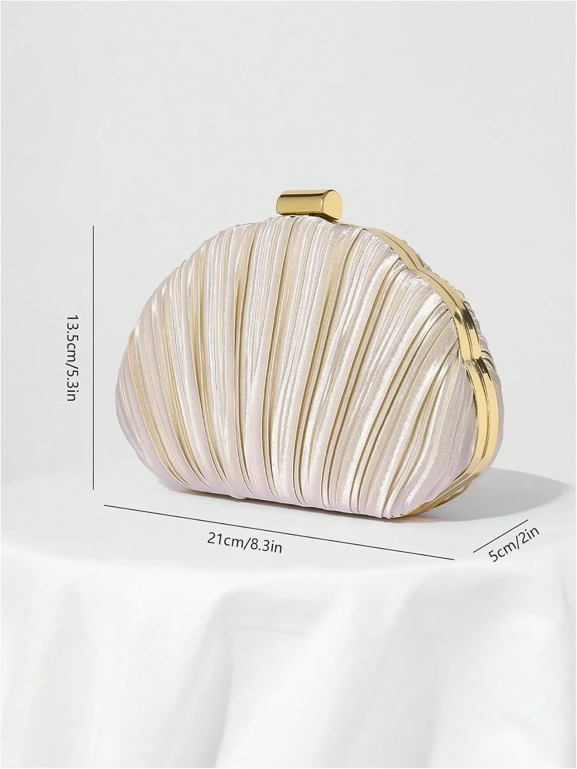 SweatyRocks Women's Seashell Evening Purse Pleated Party Wedding Crossbody Bags