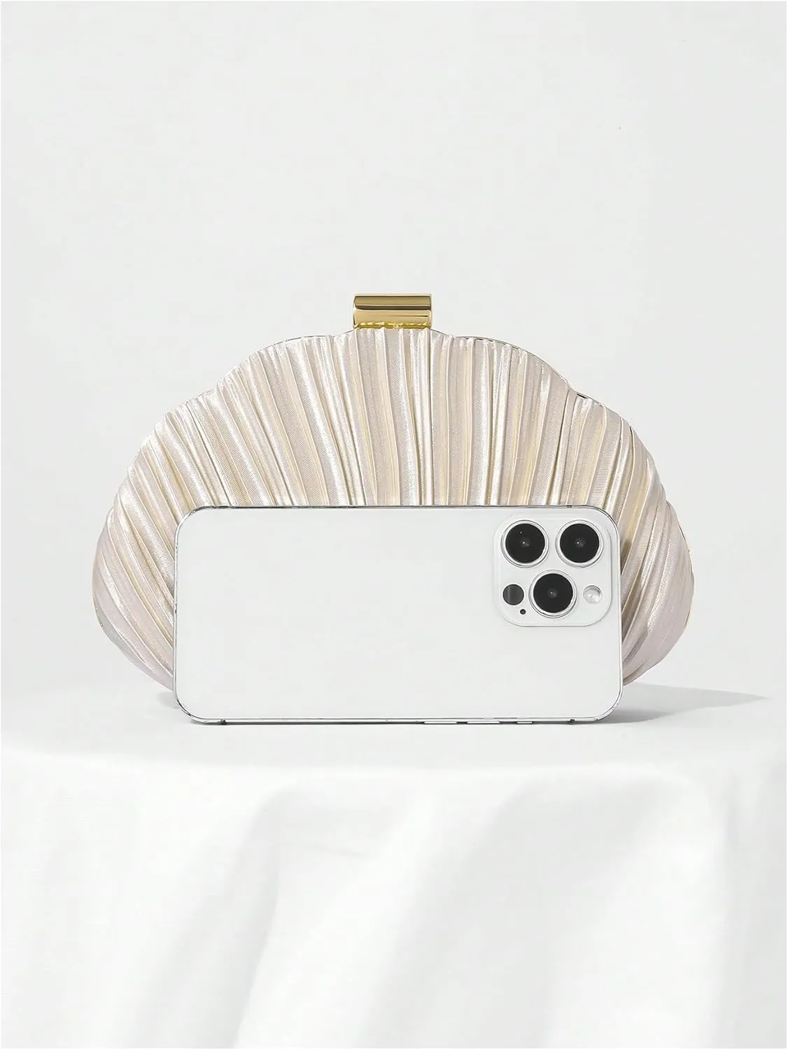 SweatyRocks Women's Seashell Evening Purse Pleated Party Wedding Crossbody Bags