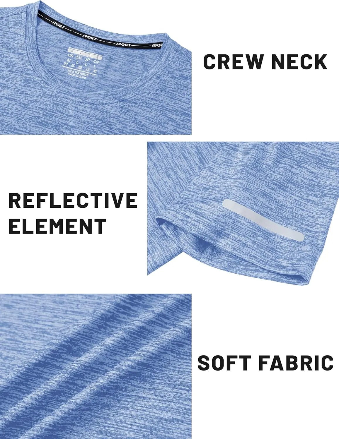 TACVASEN Mens Workout Shirts Short Sleeve Athletic Dry Fit Tshirts Shirts Running Gym Crewneck T-Shirts