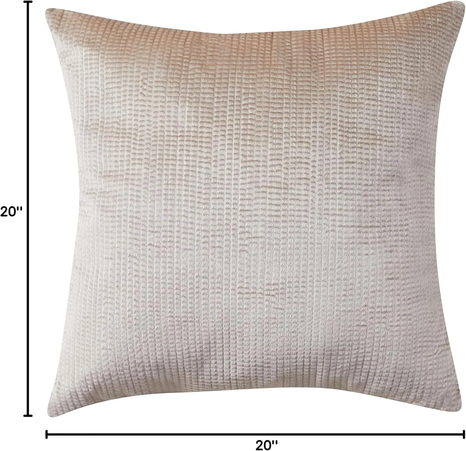 Tahari Home Pillow Perfect for Couch, Bed & Chair, 20" x 20", Emerson Taupe