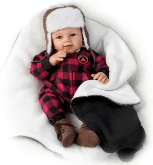 The Ashton-Drake Galleries So Truly Real Happy Camper RealTouch Vinyl Baby Doll with Fleece Sleeping Bag