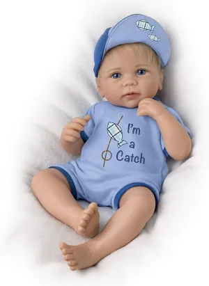 The Ashton-Drake Galleries So Truly Real I'm A Catch Baby Boy Doll