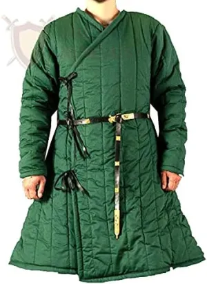 THE MEDIEVALS Thick Padded Gambeson Coat Aketon Full Length Jacket Armor Costumes Dress SCA