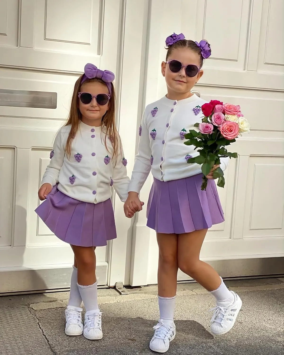 Toddler Baby Girls Fall Outfits Long Sleeve Knitted Sweater Tops Pleated Mini Skirt Set Autumn Winter Clothes Set