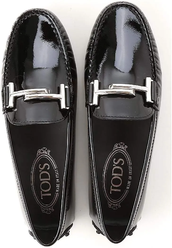 Tod's Women's Patent Leather Moccasins Shoes