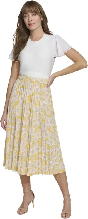 Tommy Hilfiger womens Pleated Midi Skirt