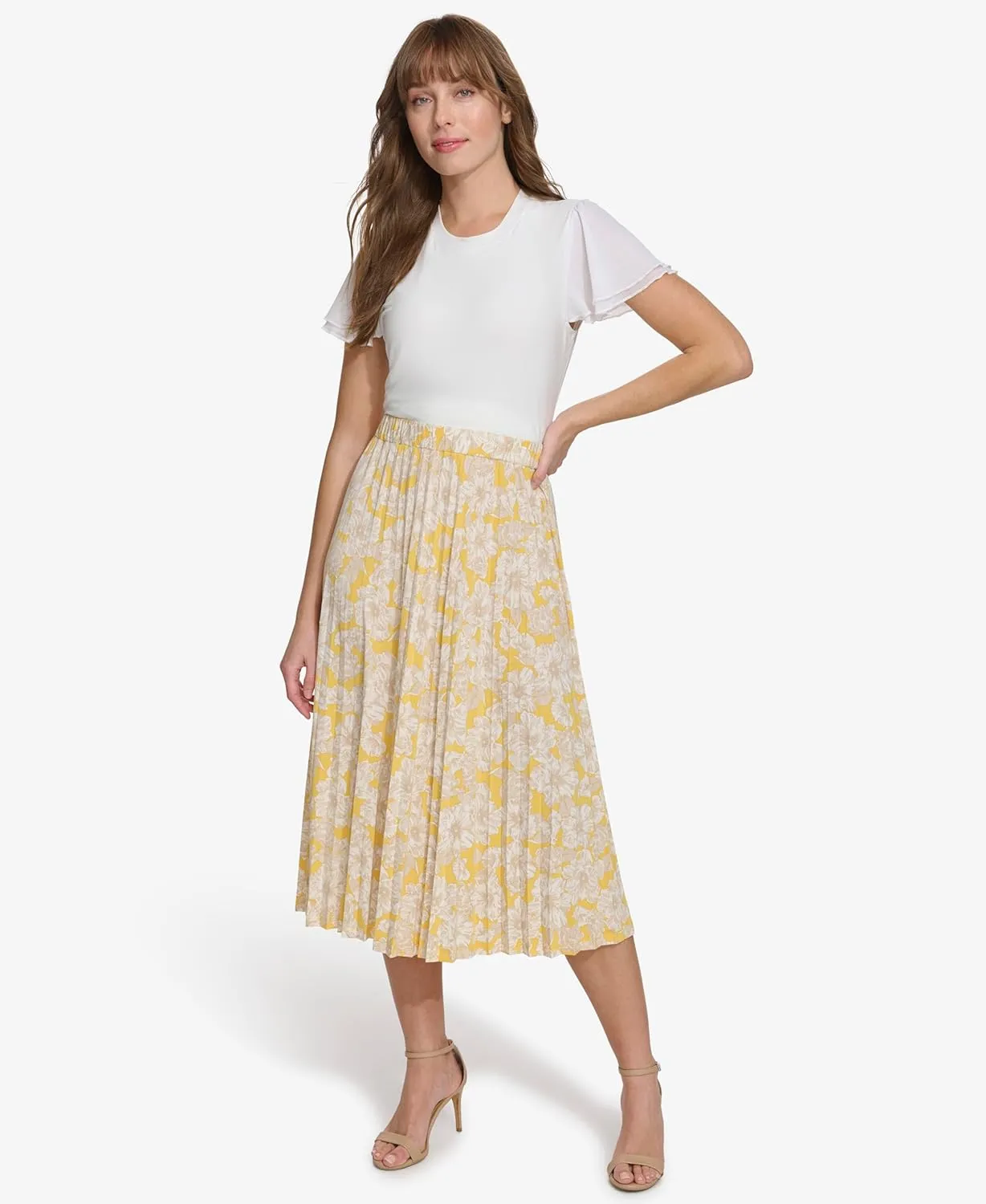 Tommy Hilfiger womens Pleated Midi Skirt