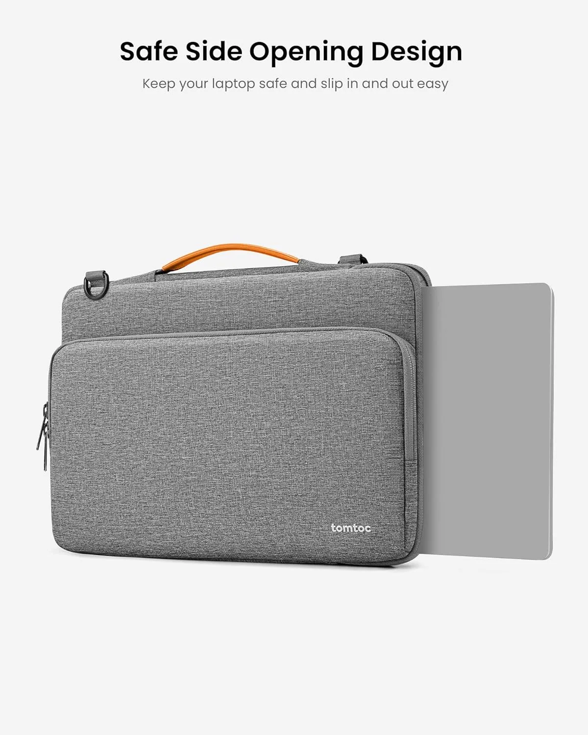 tomtoc 360 Protective Laptop Shoulder Bag for 14-inch MacBook Pro M4/M3/M2/M1 Pro/Max A3112/A3401/A3185 2024-2021, Water-Resistant Carrying Case for 13.5-14.4 Inch Microsoft Surface Laptop 6/5