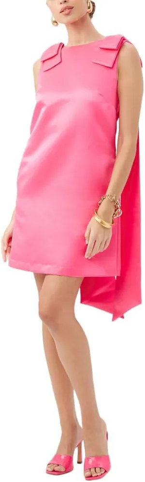Trina Turk Women's Satin Bow Shoulder Cocktail Dress