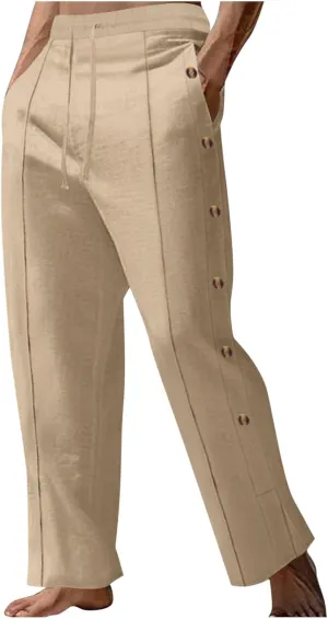 Trousers Pants for Mens Fall Summer Loose Fit Ruched Straight Leg Basic Long Leg Trousers Pants Man 2025