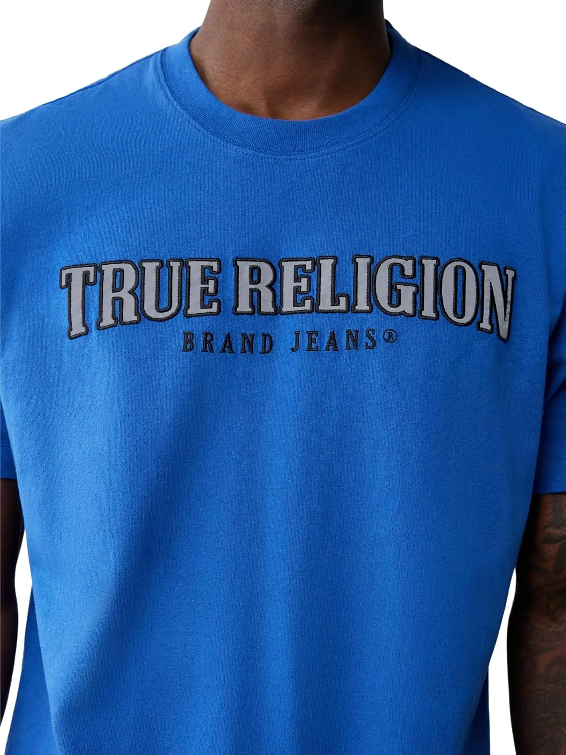 True Religion Men's SS Reflective Arch TEE