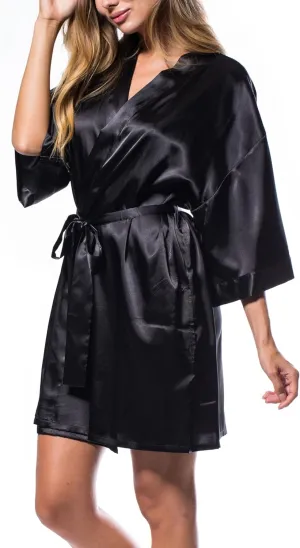 Turquaz Women's Bride Bridesmaids Silky Robe Satin Kimono Robes for Women Lingerie