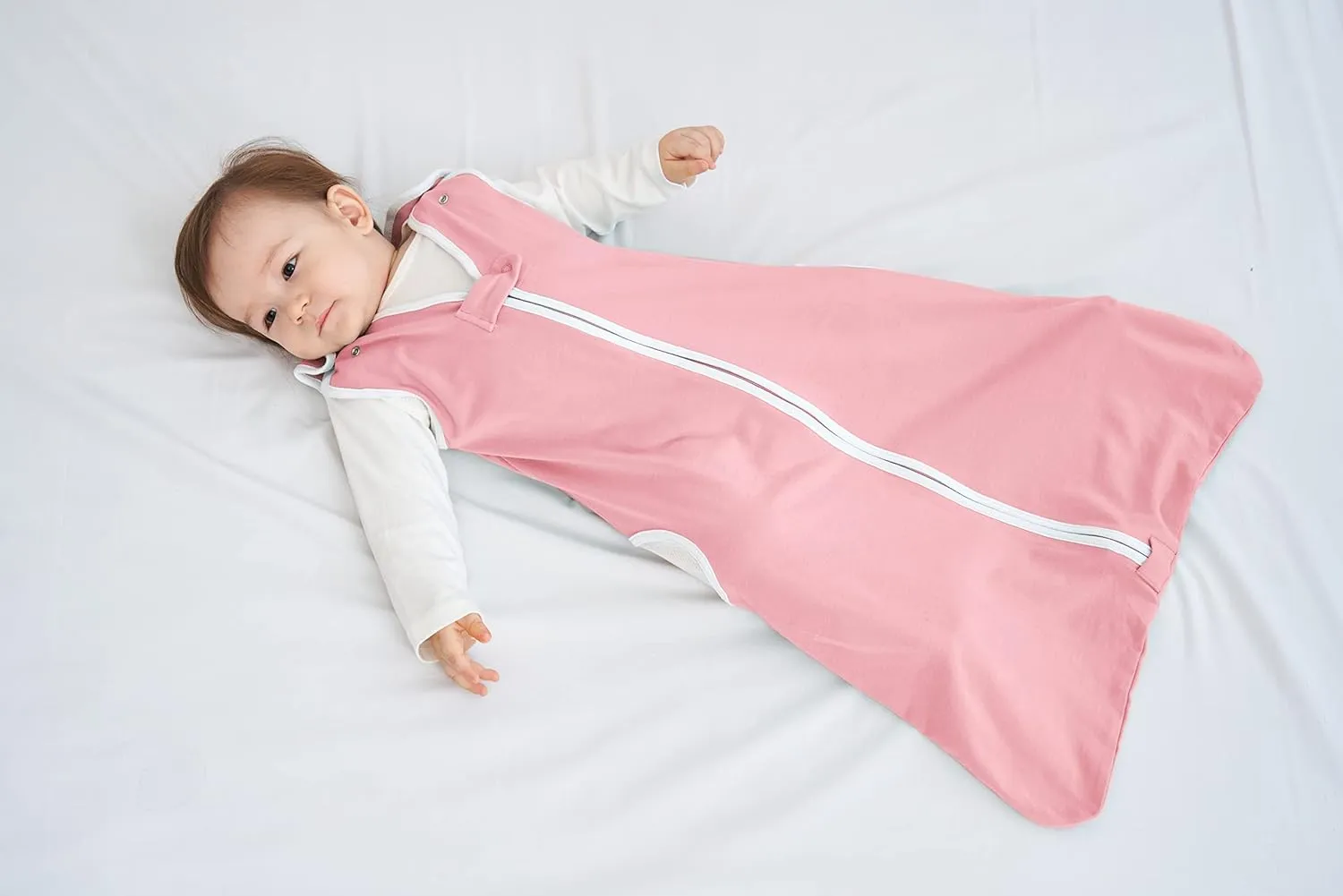 TWINOR Breathable Reduce Suffocation Risk Baby Wearable Blanket, Sleeping Bag with 2-Way Zipper, Tog 0.5 Soft Sack