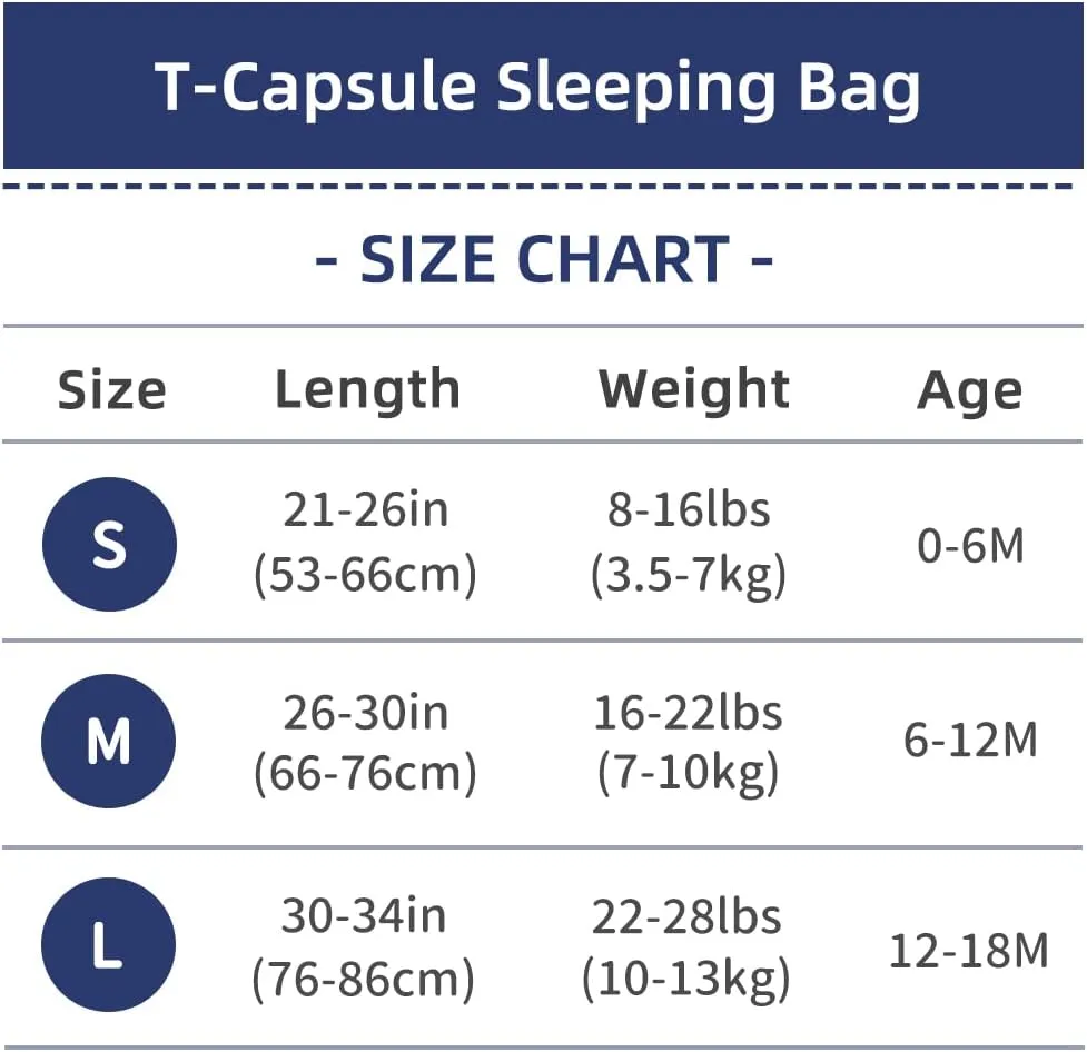 TWINOR Breathable Reduce Suffocation Risk Baby Wearable Blanket, Sleeping Bag with 2-Way Zipper, Tog 0.5 Soft Sack