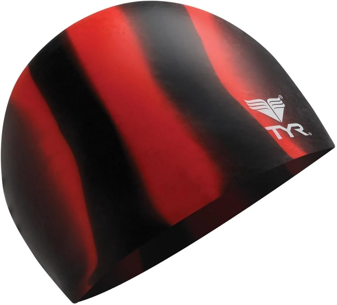 TYR Multi Color Silicone Adult Swim Cap