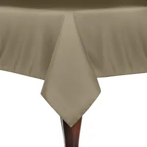 Ultimate Textile 60 x 90-Inch Rectangular Polyester Linen Tablecloth Cafe Khaki
