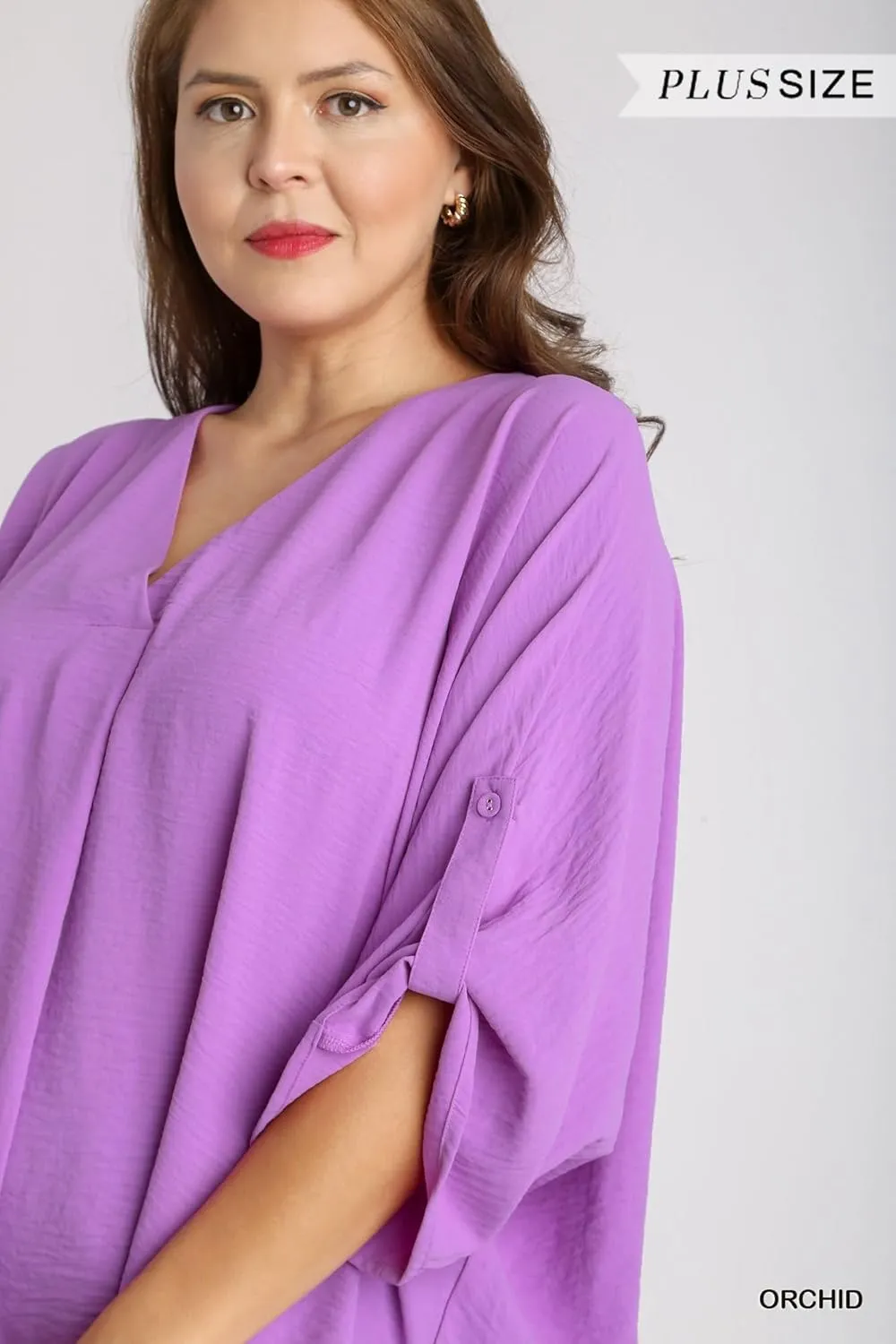 Umgee Solid Oversized Boxy Tunic Top