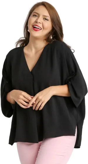 Umgee Solid Oversized Boxy Tunic Top