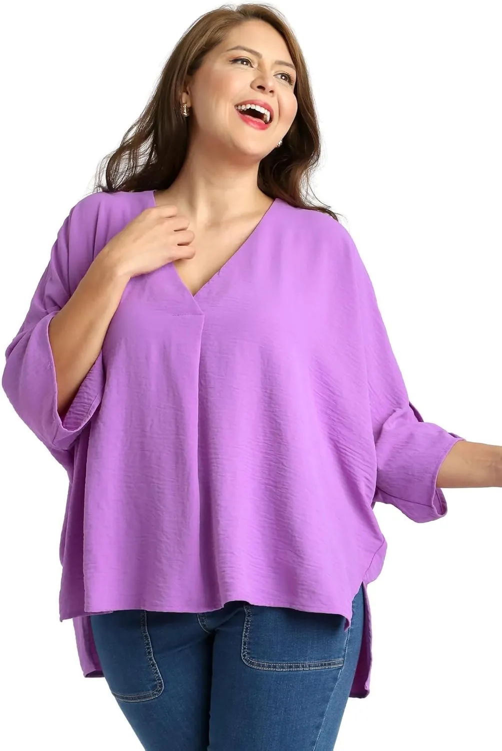 Umgee Solid Oversized Boxy Tunic Top