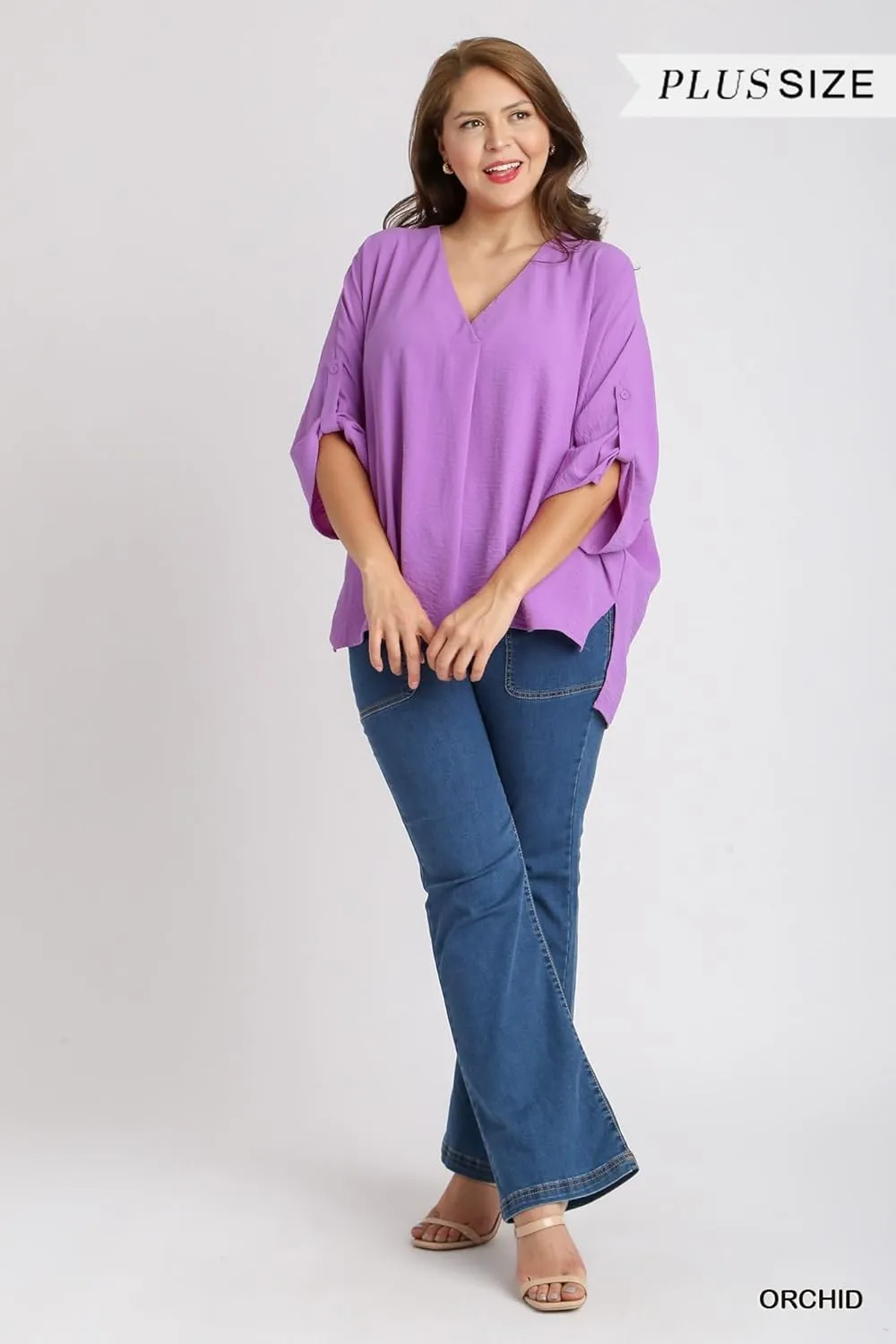 Umgee Solid Oversized Boxy Tunic Top