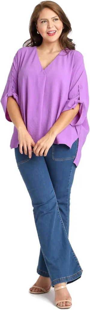 Umgee Solid Oversized Boxy Tunic Top