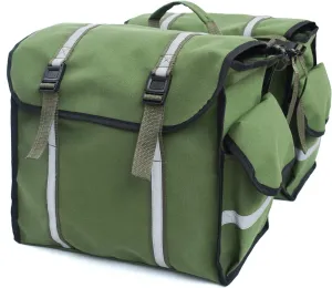 UNISTRENGH Bike Panniers Bicycle Rear Saddle Carrying Bag Outdoor Cycling Luggage Bag Motorcycle Rear Hanging Bag (Army Green)