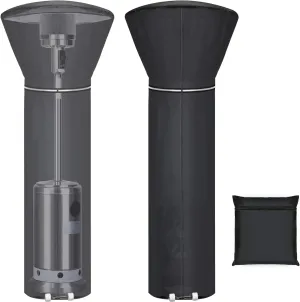 Upgraded Patio Heater Covers Waterproof, Outdoor Heater Cover with Reflective Ribbon, Zipper and Storage Bag, Waterproof, Dustproof, Wind-Resistant, UV-Resistant, Snow-Resistant, 89.5"Hx33.5"Dx19.5"B