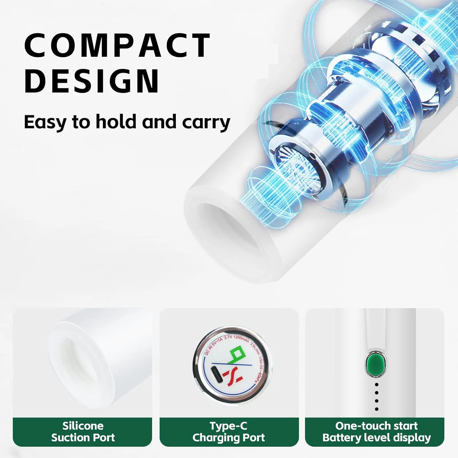 Vacuum Sealer for Food, Handheld Compact Vacuum Sealer Machine, Equipped With 30 Vacuum Sealed Storage Bags