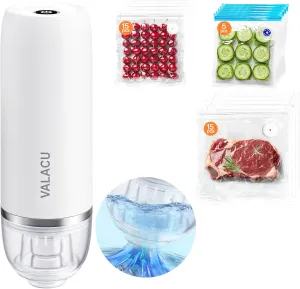Vacuum Sealer,Handheld Food Sealer Vacuum Sealer Machine, with 35 reusable vacuum seal bags, Food Saver for Travel