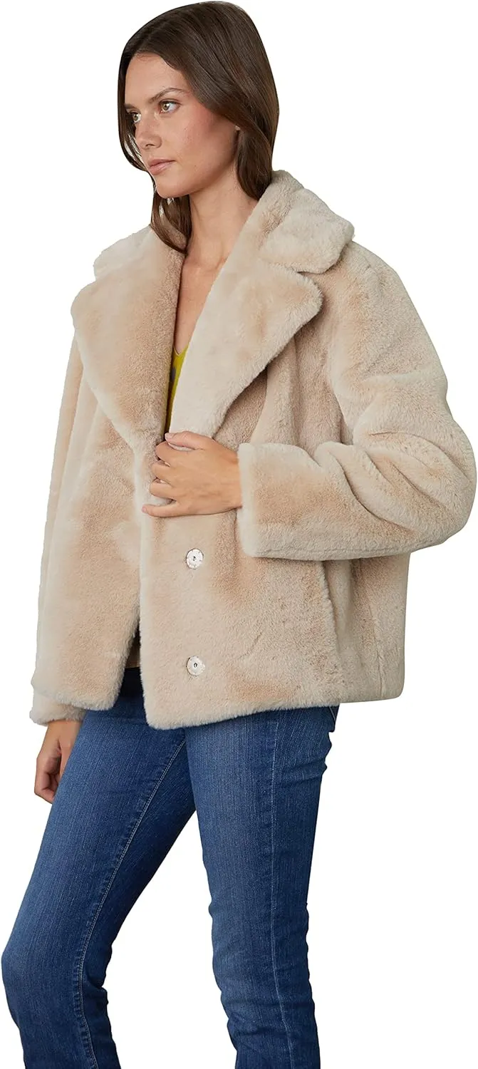 Velvet by Graham & Spencer Women's Raquel Lux Faux Fur Cropped Coat
