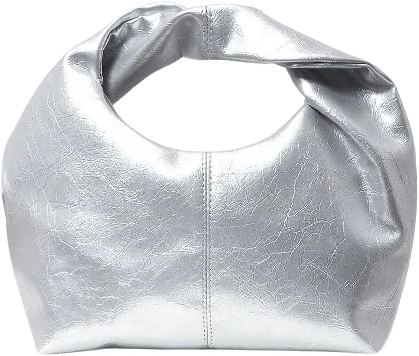 Verdusa Women's Ruched Hobo Mini Handbag Clutch Purse Dumpling Pouch Bag