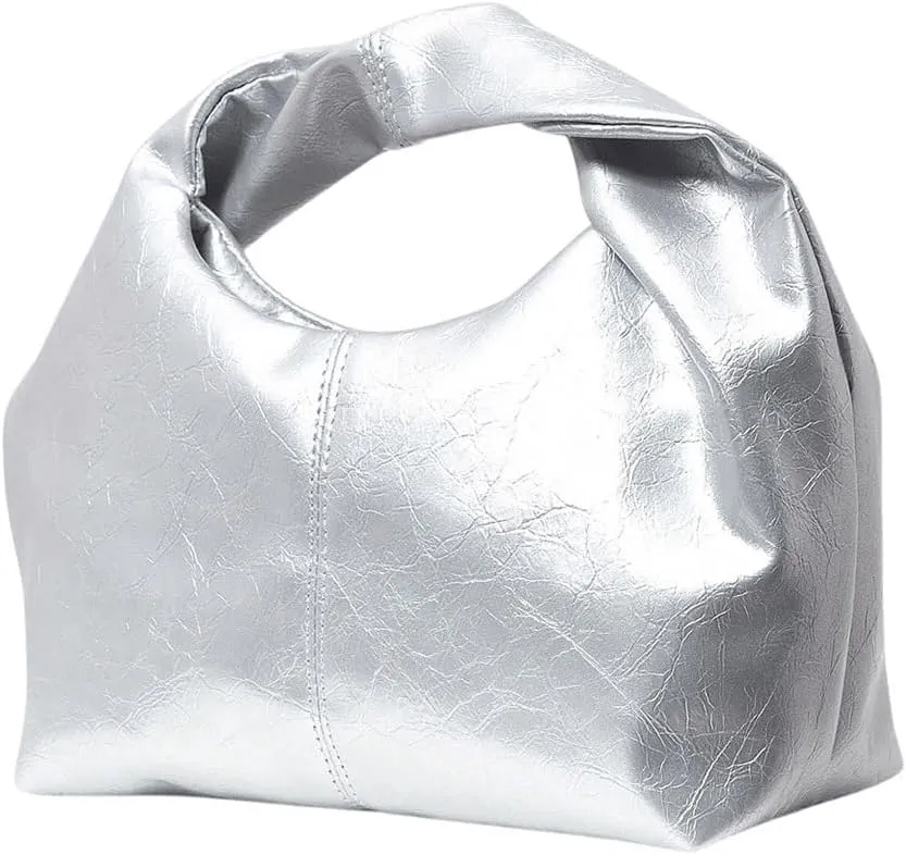 Verdusa Women's Ruched Hobo Mini Handbag Clutch Purse Dumpling Pouch Bag