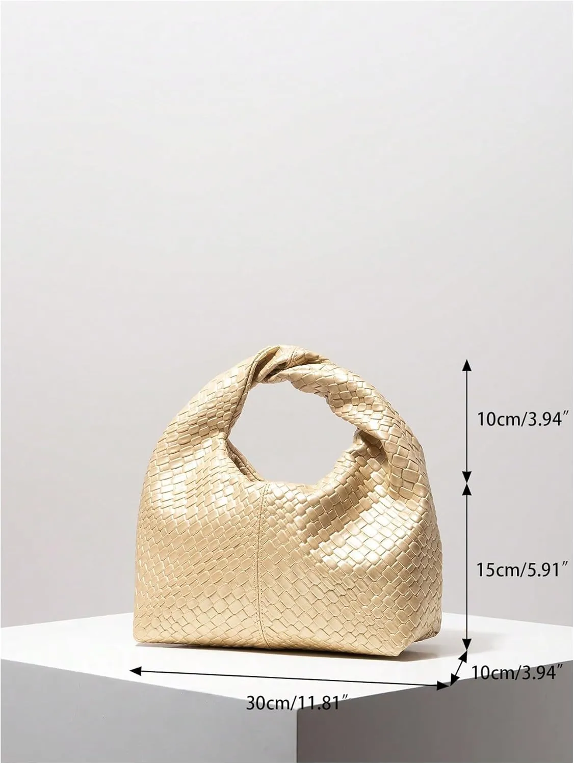 Verdusa Women's Ruched Hobo Mini Handbag Clutch Purse Dumpling Pouch Bag