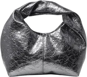Verdusa Women's Ruched Hobo Mini Handbag Clutch Purse Dumpling Pouch Bag