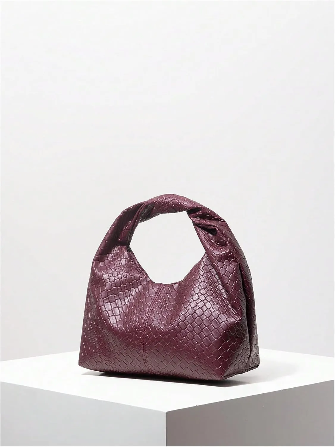 Verdusa Women's Ruched Hobo Mini Handbag Clutch Purse Dumpling Pouch Bag