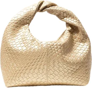 Verdusa Women's Ruched Hobo Mini Handbag Clutch Purse Dumpling Pouch Bag