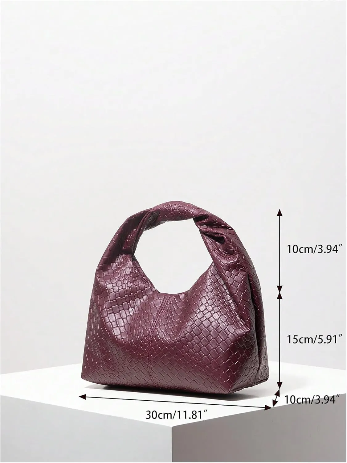 Verdusa Women's Ruched Hobo Mini Handbag Clutch Purse Dumpling Pouch Bag