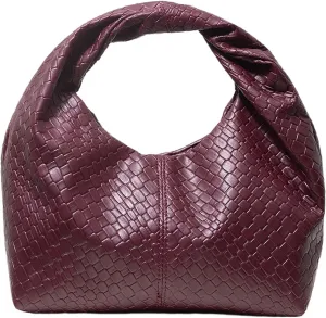 Verdusa Women's Ruched Hobo Mini Handbag Clutch Purse Dumpling Pouch Bag