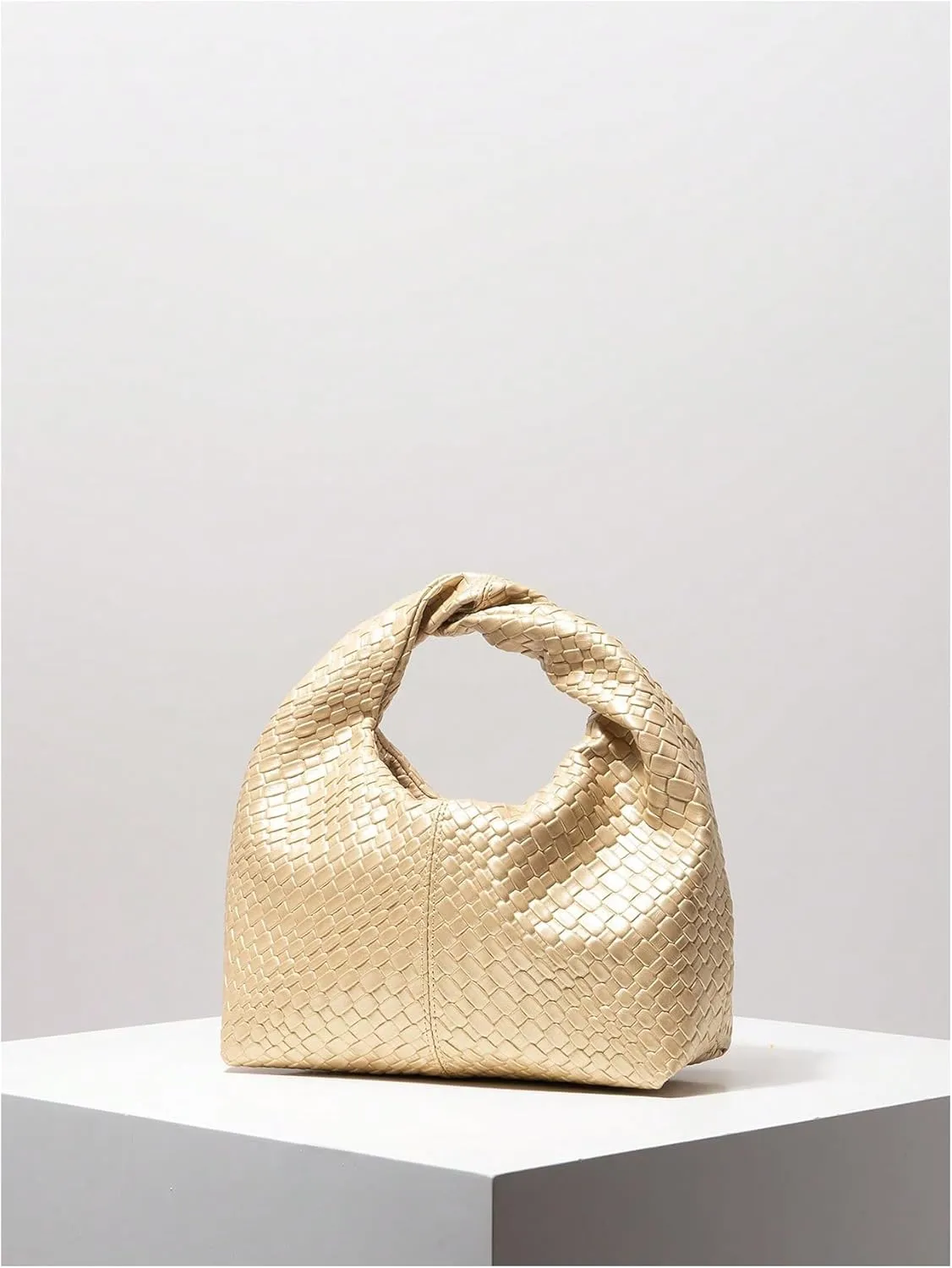 Verdusa Women's Ruched Hobo Mini Handbag Clutch Purse Dumpling Pouch Bag