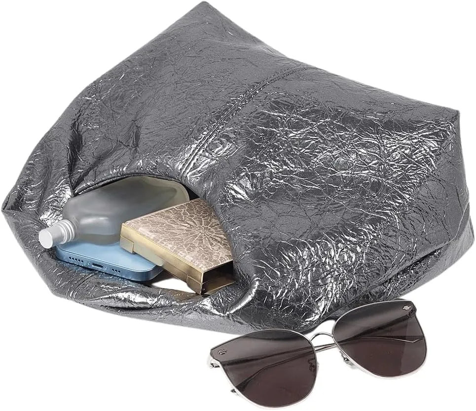 Verdusa Women's Ruched Hobo Mini Handbag Clutch Purse Dumpling Pouch Bag