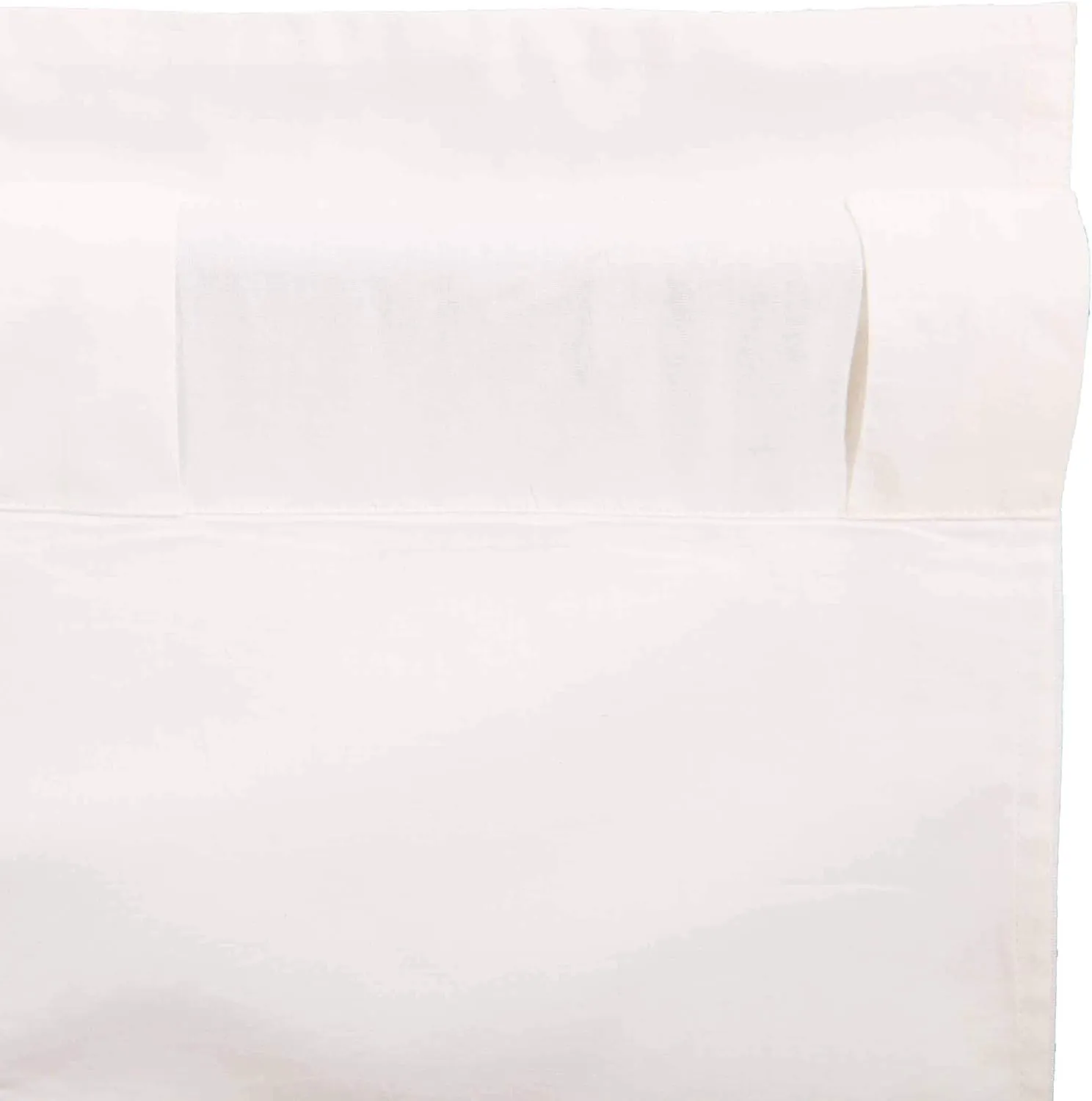 VHC Brands Simple Life Flax Antique White Farmhouse 84"x40" Panel Pair Rod Pocket Cotton Linen Blend Solid Color Hanging Loops Window Curtains