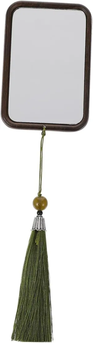VICASKY Exquisite Wooden Carved Tassel Pendant Fashionable Makeup Tool for Women Travel