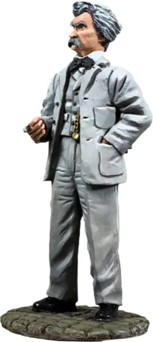 W. Britain Museum Collection 10093 Mark Twain Samuel Clemens American Author Miniature Figure
