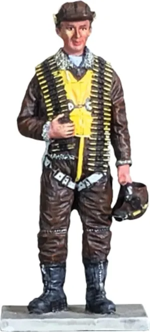W. Britain Museum Collection 10124 U.S.A.A.F. Heavy Bomber Gunner 1:30 Scale Metal