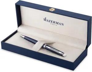 Waterman Hemisphere, Ballpoint Pen, Blue Lacquer with Palladium Trim, Medium Tip, Blue Ink, Gift Box