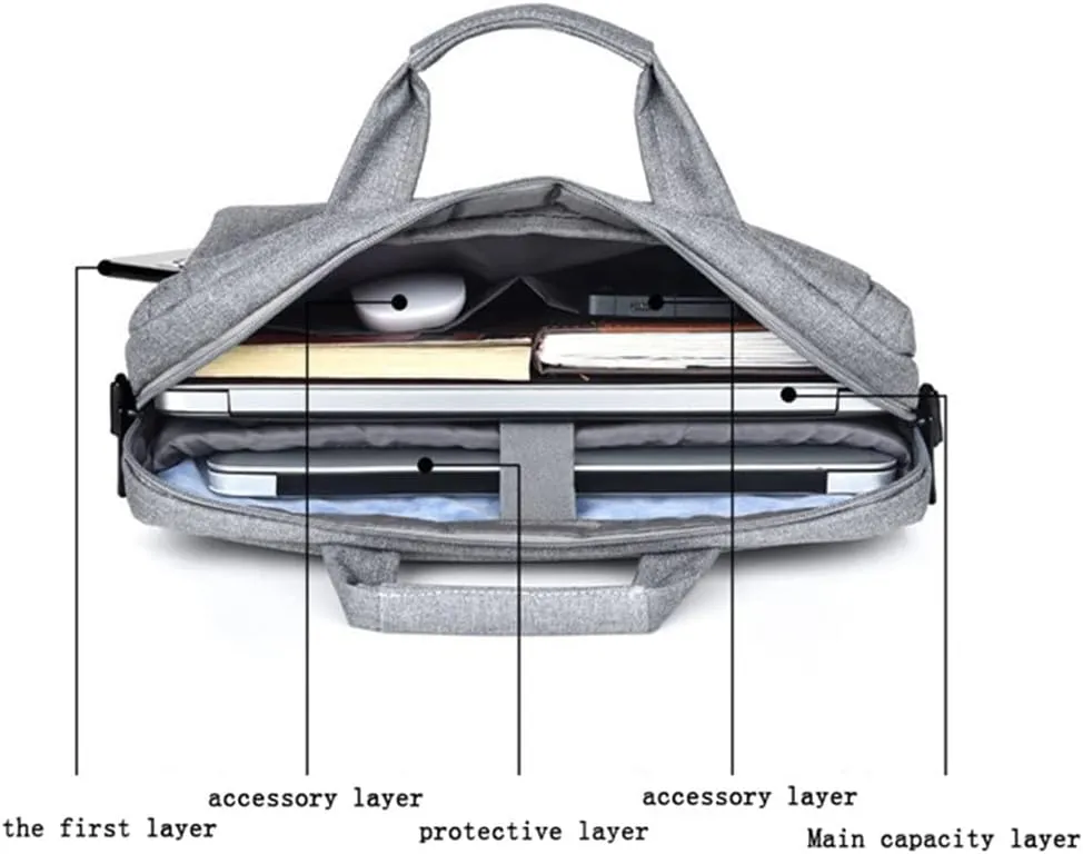 Waterproof Laptop Bag Case 13 14 15 Inch Notebook Computer Shoulder Handbag Briefcase(13 Inch)