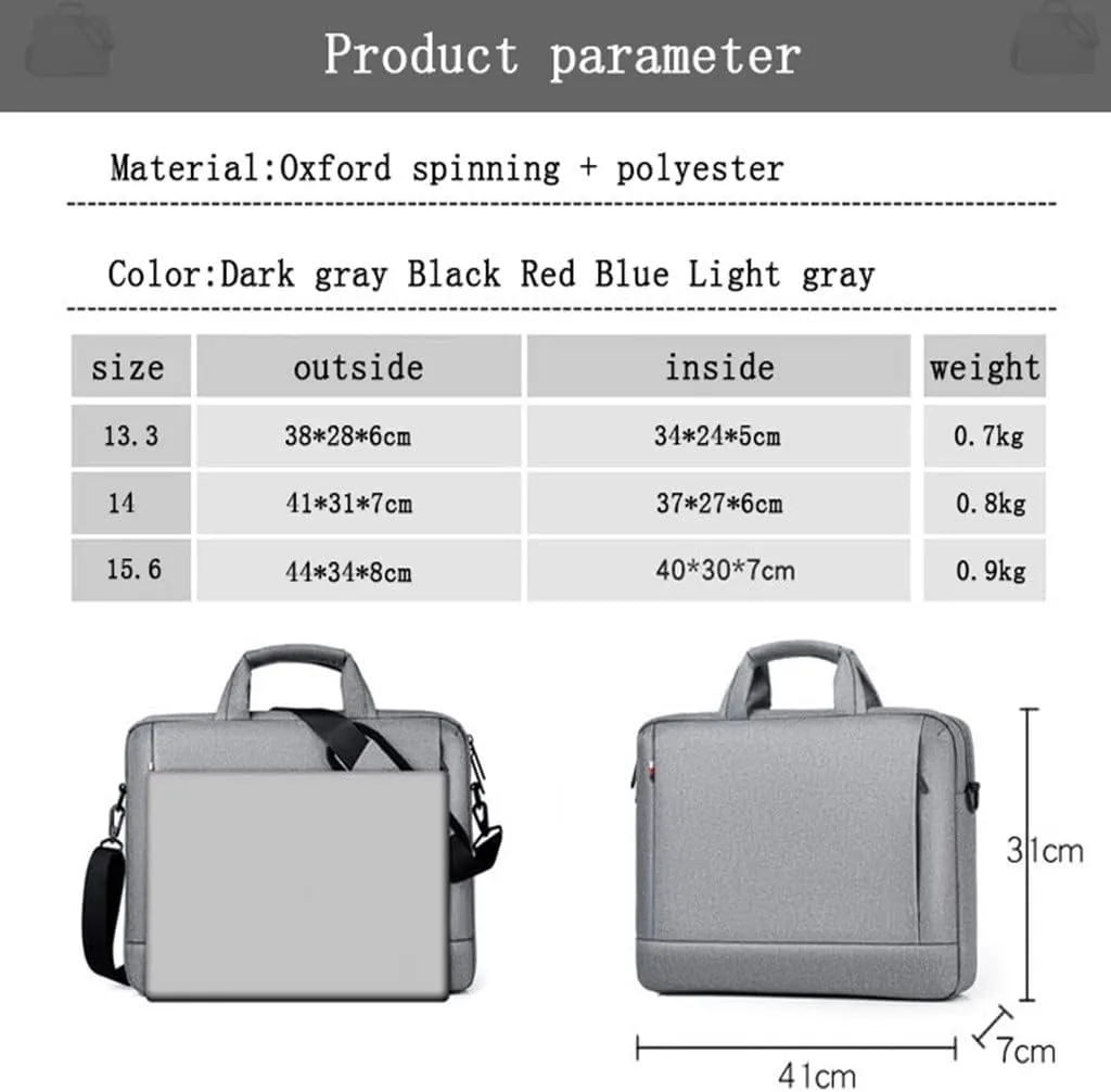 Waterproof Laptop Bag Case 13 14 15 Inch Notebook Computer Shoulder Handbag Briefcase(13 Inch)