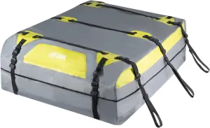 WELKIN Heavy Duty Rooftop Cargo Carrier Bag - 21 Cubic Waterproof Car Roof Bag for All Vehicles with/Without Rack - Includes Anti-Slip Mat, 8 Door Hooks, TSA Lock & Storage Bag - Reinforced Straps