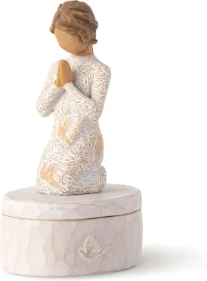 Willow Tree Prayer of Peace Keepsake Box, sculpted, hand-painted Keepsake Box