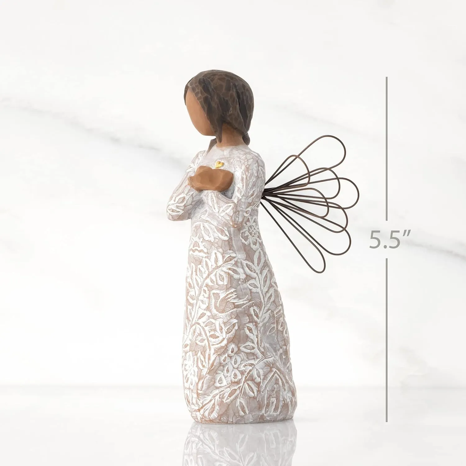 Willow Tree Remembrance Angel, (Darker Skin), Sculpted Hand-Painted Figure